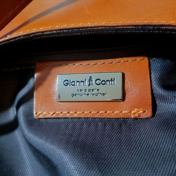 Gianni Conti Italy- *With Defects Shoulder- Crossbody Bag - Genuine Leather $185 - Picture 2 of 16